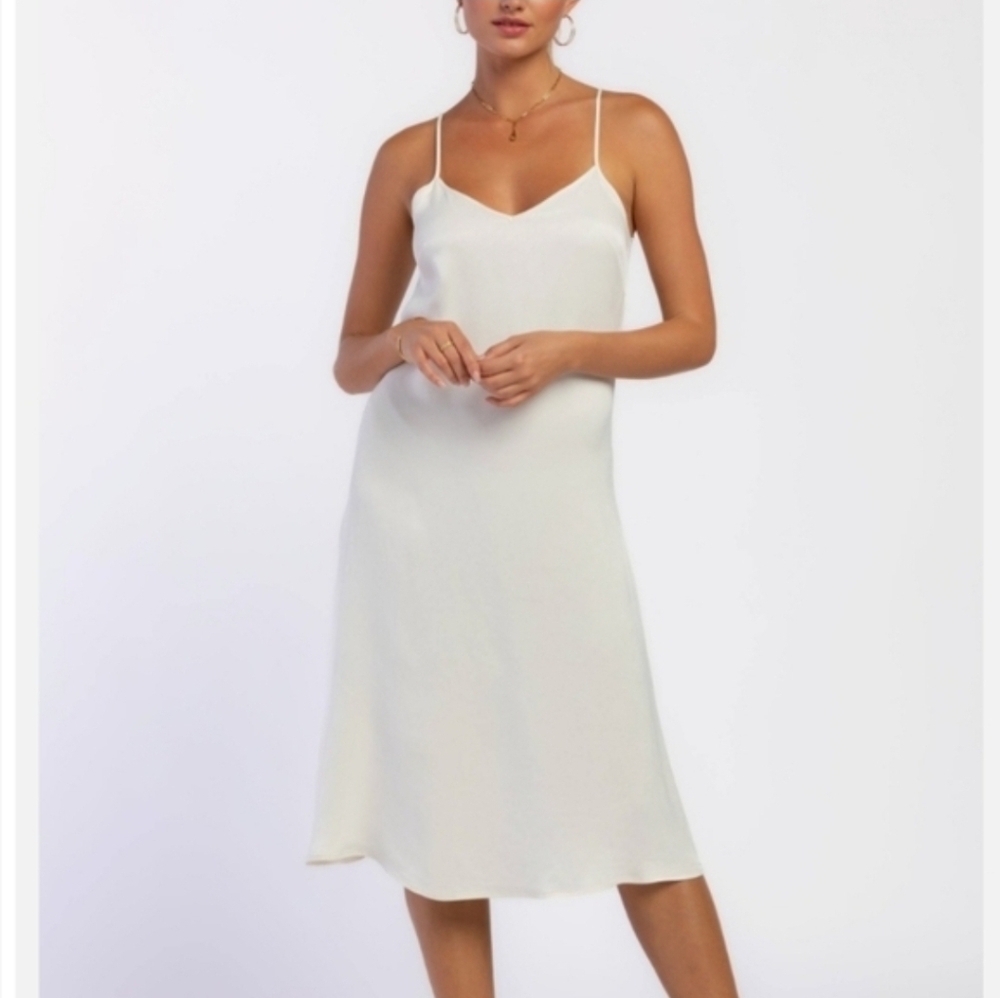 Velvet Heart Dreya Ivory Slip Dress | Effortless Minimal Chic | Size S